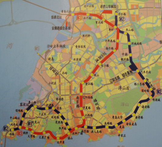 青岛地铁一期m3线全线成功招标 5标段正式公布 设计咨询及工点设计