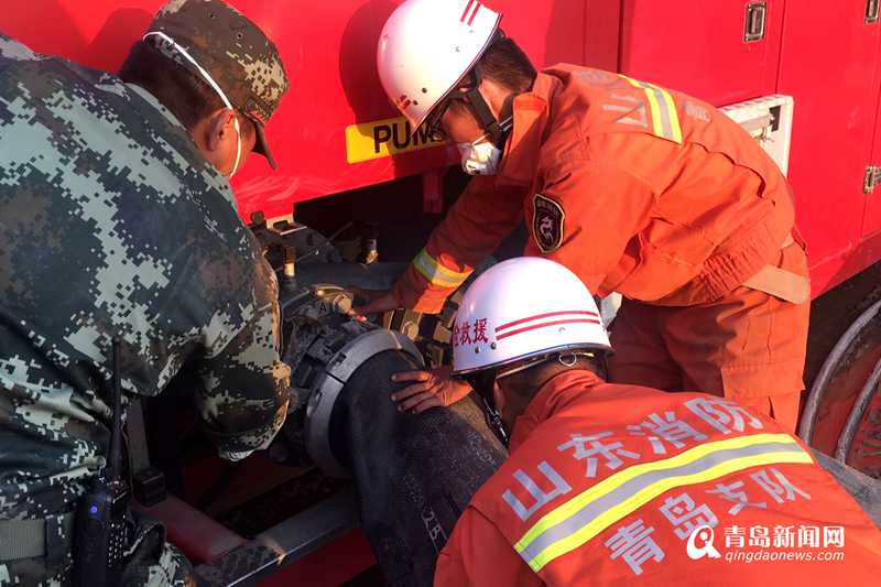 青岛691名消防官兵驰援寿光灾区 已排水14万立方米