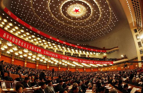 图文：十七大开幕场面宏大庄严