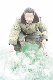 水库结冰最厚30厘米似明镜 鱼变冰雕冰封浅层青岛