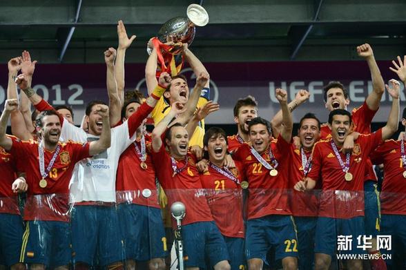 西班牙夺得2012欧洲杯冠军 成功卫冕