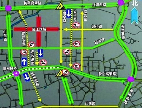 青岛市区新增6条单行线 详细调流图