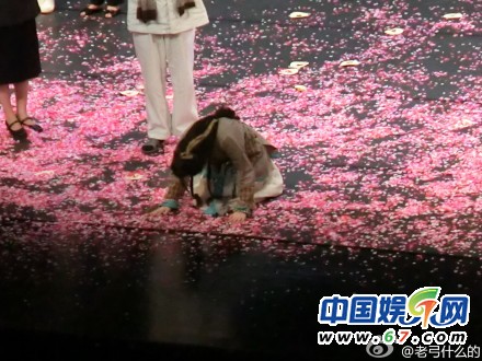 谢娜赴郑州演出迟到两个半小时 现场含泪下跪致歉观众