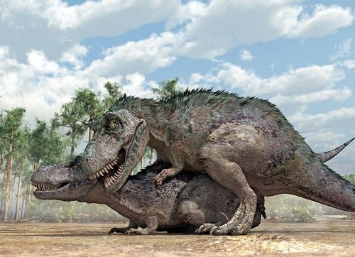巨型恐龙交配类似狗