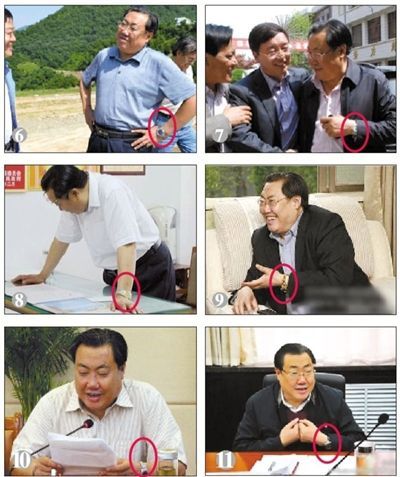 昨日，网友检索出陕西安监局长杨达才疑似戴过更多块表。资料图片