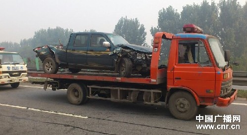 唐津高速18车相撞起火 已致1死近20人受伤
