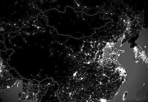 网传的中国夜景卫星图