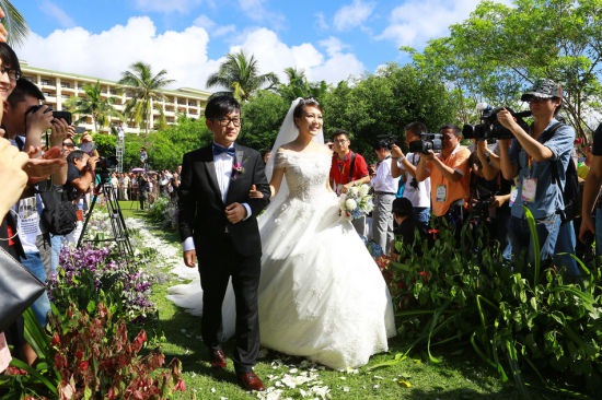 金志文与妻子于11月23日在三亚举办婚礼
