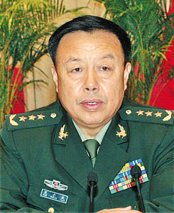 资料图：新任中央军委副主席范长龙上将。