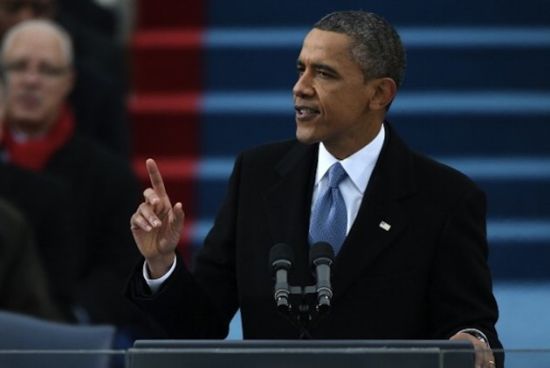 美国总统奥巴马当地时间1月21日在国会山做第二任期就职公开演讲