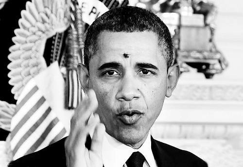 美国总统奥巴马可谓世界上最招苍蝇热爱的总统了。