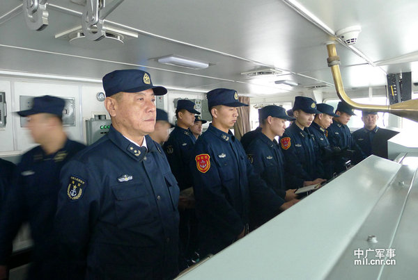 资料图：舰艇编队指挥员、北海舰队司令员田中中将。