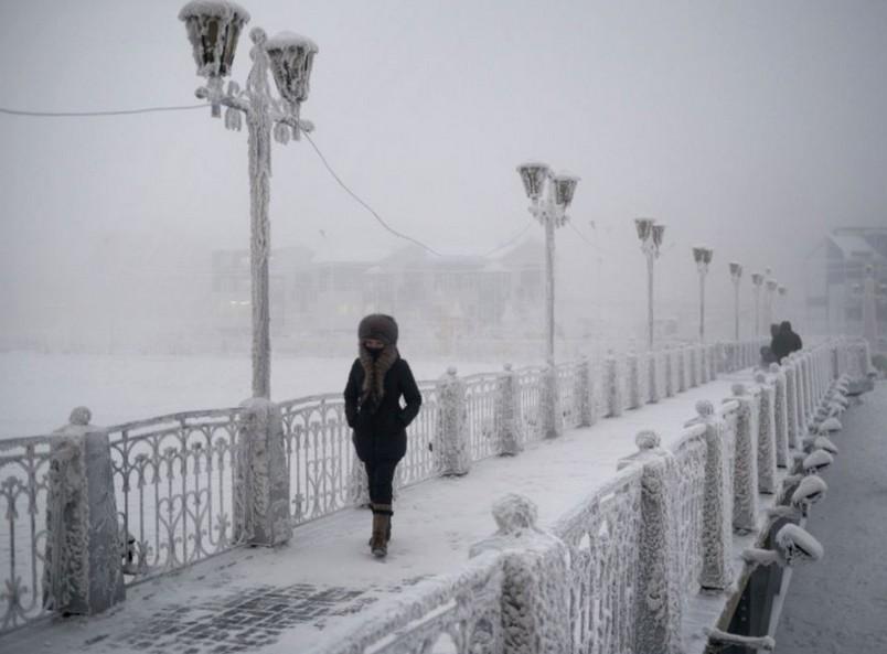 世界最冷村庄气温可达零下71℃ 手机无信号