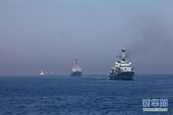 中国海军第十四批护航编队结束在巴基斯坦举行的“和平-13”多国联合军演