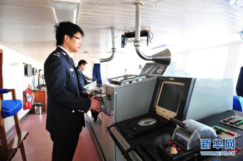 资料图：中国渔政206船入列中国渔政东海总队,此为驾驶室。