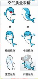 青岛空气质量播报卖萌 海豚表情对应空气质量
