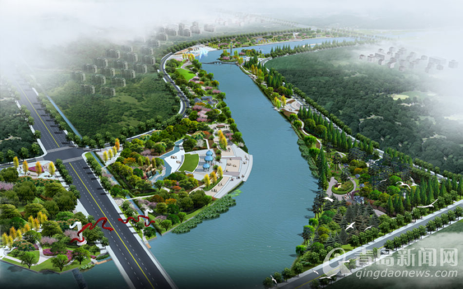 莱西投资亿元绿化洙河 打造绿色水乡