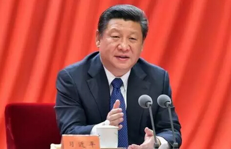 图为：习近平在中国共产党第十八届中央纪律检查委员会第五次全体会议上发表重要讲话。