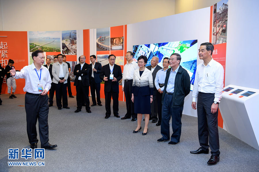 6月26日,中共中央政治局常委、中央纪委书记王岐山在国家博物馆参观香港回归祖国20周年成就展。新华社记者 张领 摄