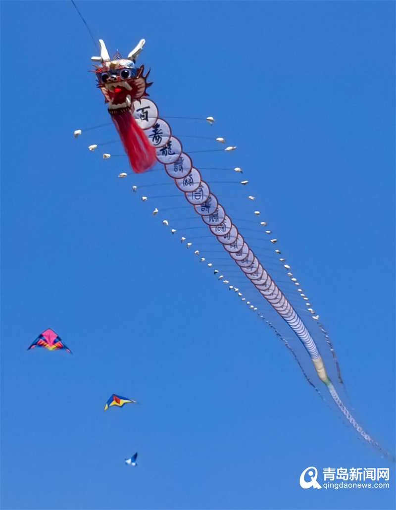 "百寿图"龙串风筝庆党百年献礼