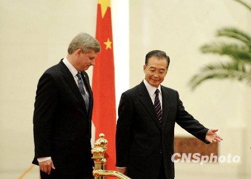 温家宝：加总理五年未来访华时间确实太长