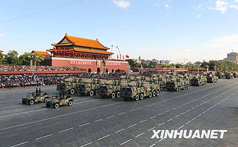 中国东风-21C导弹在今年的国庆阅兵中对外正式亮相。