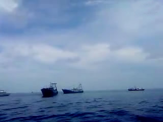 有关中国印尼舰艇对峙的视频截图