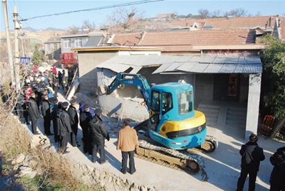青岛北宅要拆迁村民突击建房