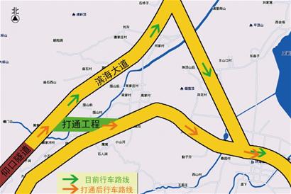 青岛滨仰路仰口隧道今年打通