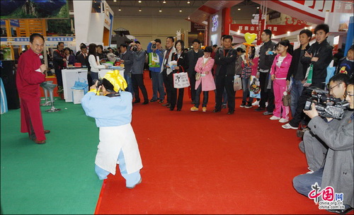 中国国内旅交会：周村古商城亮点纷呈 抢人眼球 张红霞 摄