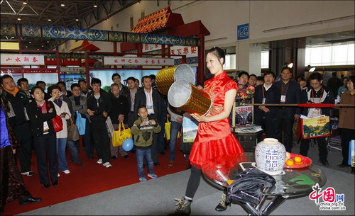 中国国内旅交会：周村古商城亮点纷呈 抢人眼球 张红霞 摄