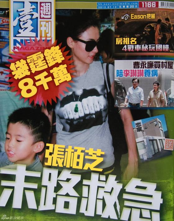 张柏芝票房惨淡穷途末路 离婚收谢霆锋八千万生活费