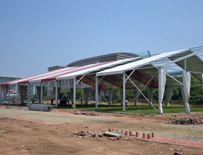 第22届啤酒节大棚7月底完工 第22届啤酒节大棚7月底完工