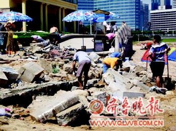 达维杀伤力超梅花青岛前海一片凌乱 栏杆拍遍粉身碎骨