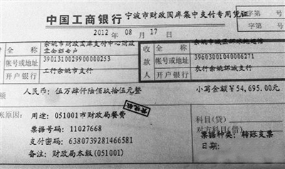 财政局一餐消费5万元