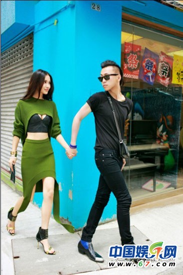 Angelababy帅气街拍