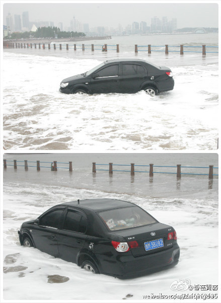 图片直击：布拉万过境青岛实况