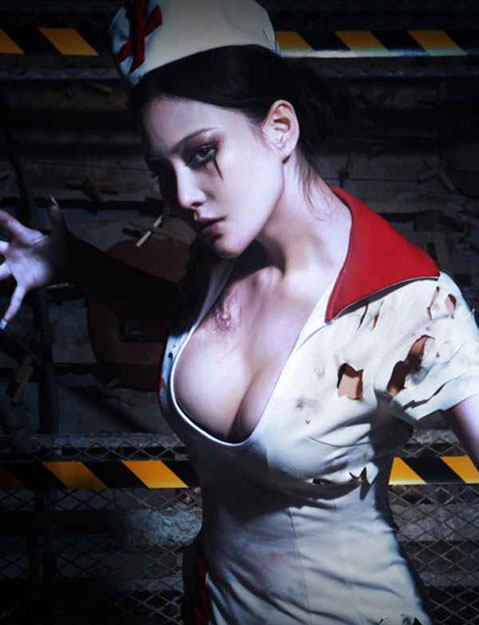 张馨予火辣代言网游 变身暴力护士女特工