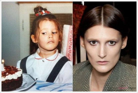 顶级超模可爱童年照