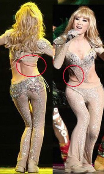 女星赘肉遮不住 暴露小肚腩