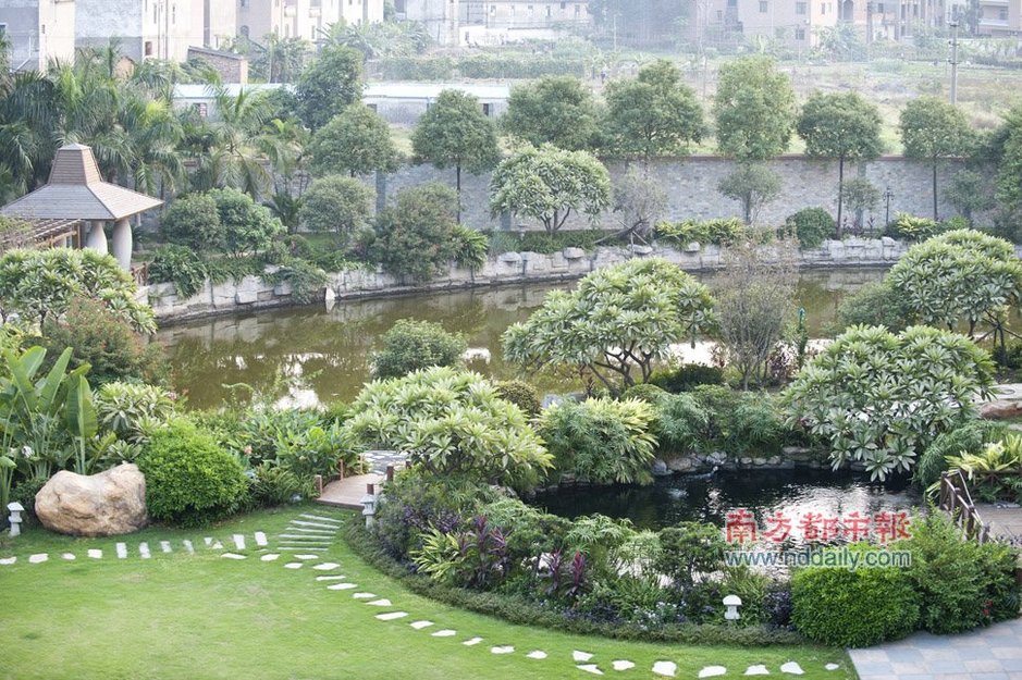 东莞村支书豪宅7000平 建有游泳池篮球场