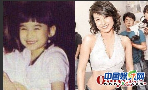 TVB明星儿时照 佘诗曼童年三点式比基尼照曝光