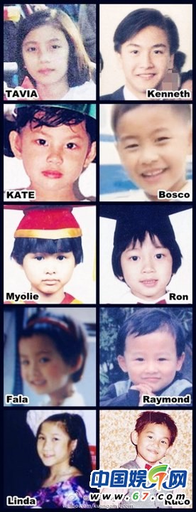 TVB明星儿时照 佘诗曼童年三点式比基尼照曝光