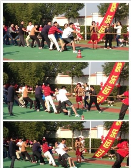 陆毅鲍蕾情侣装参加亲子运动会 与女儿共享天伦