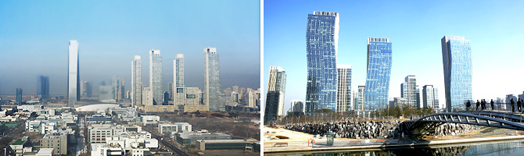 Songdo International City seen from Get Pearl Tower / Central Park