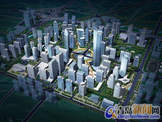 青岛中央商务区鸟瞰 青岛中央商务区鸟瞰