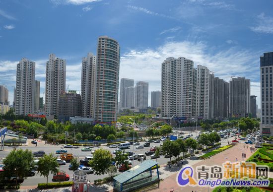 欣欣向荣的青岛中央商务区 欣欣向荣的青岛中央商务区