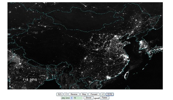 中国地图夜景灯光图图片