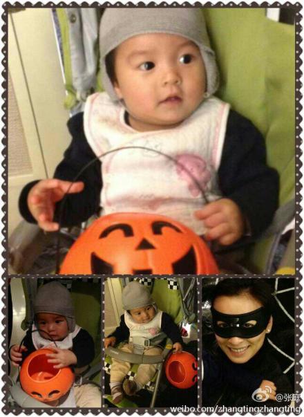 星二代万圣节大晒奇装异服 柏芝儿子蜘蛛侠女儿最抢镜