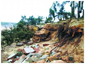 调查称北戴河海岸受侵蚀50年至少后退112米 调查称北戴河海岸受侵蚀50年至少后退112米